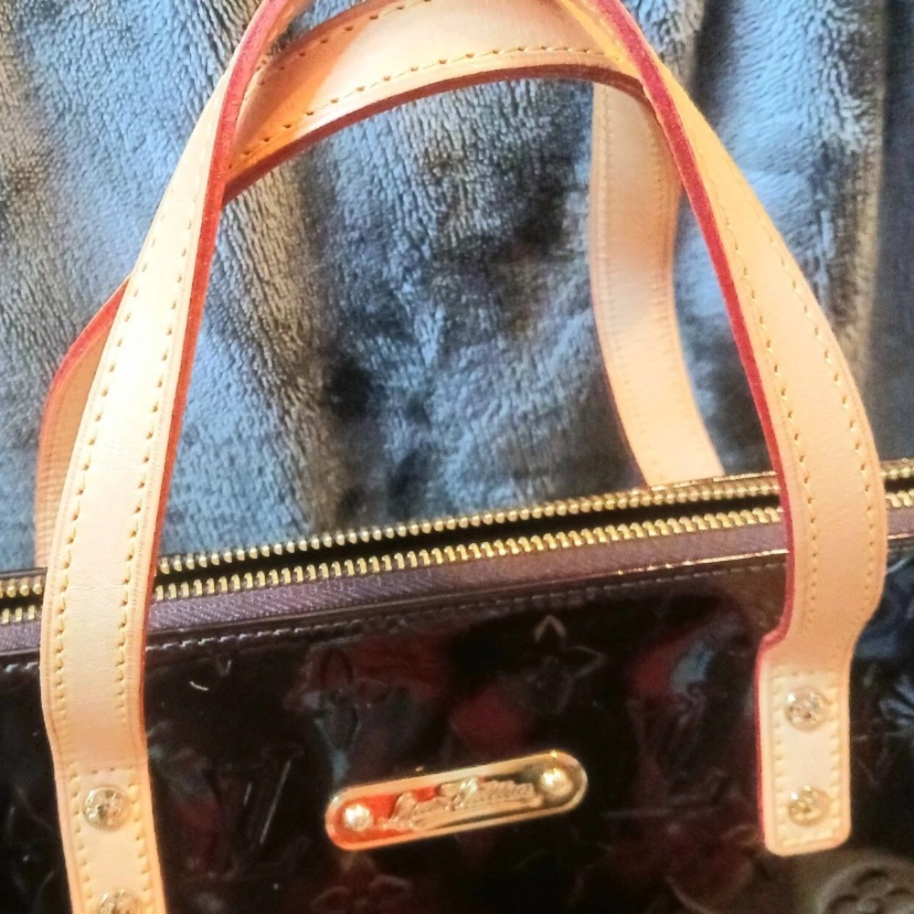Louis Vuitton Dark Brown Patent Leather Tote - Picture 4 of 8